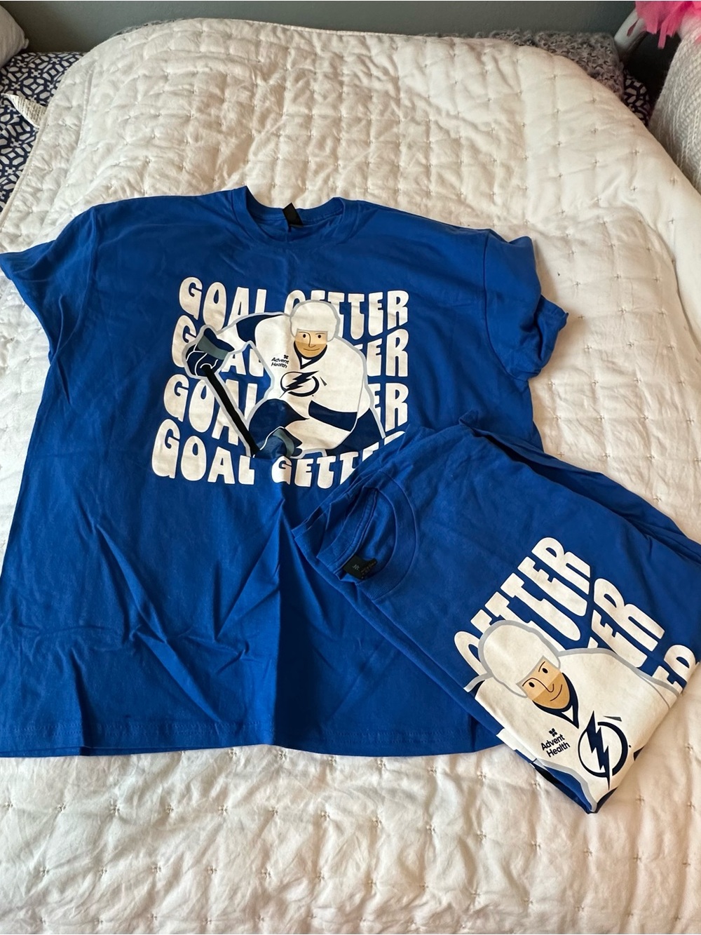 Bundle (2) Tampa Bay Lightning Goal Getter'Blue Graphic Tee